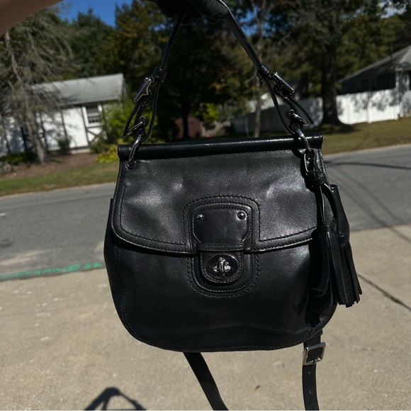 Vintage Y2K Coach Legacy Willis Small Black Leather Silver Hardware - Picture 1 of 10